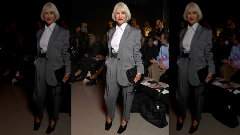 Helen Mirren at the Stella McCartney womenswear spring/summer show during Paris Fashion Week in September 2025