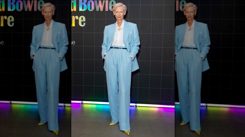 Tilda Swinton attends the opening night for the David Bowie Center at V&A East Storehouse in London in September 2025