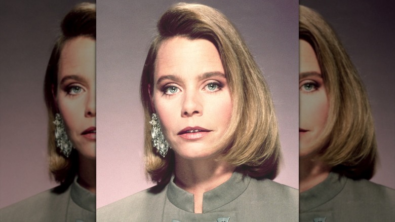 Susan Dey with a flipped over lob in 1985