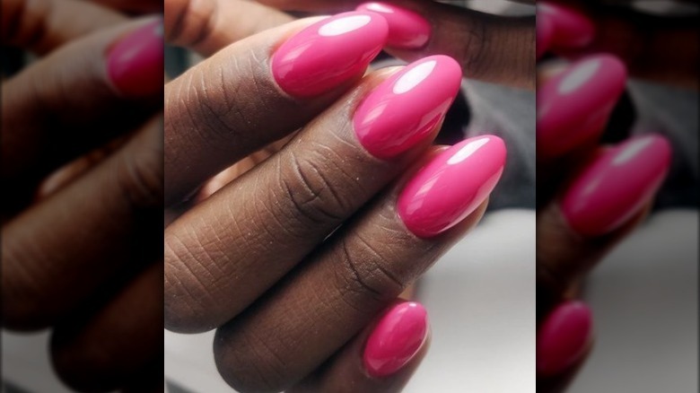 hot pink manicure