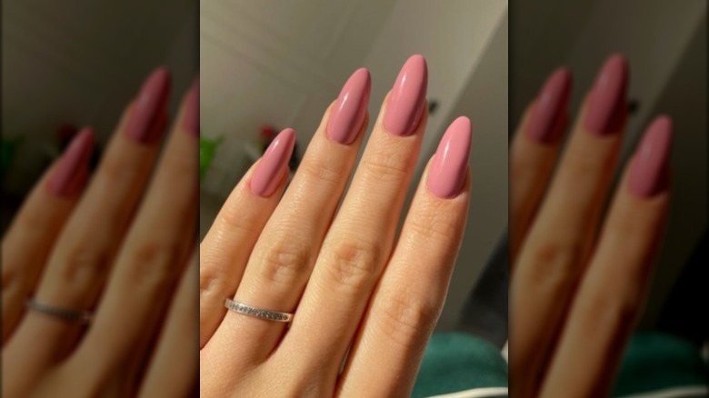 deep pink manicure