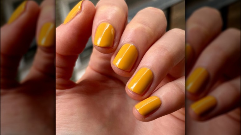 sunshine yellow manicure