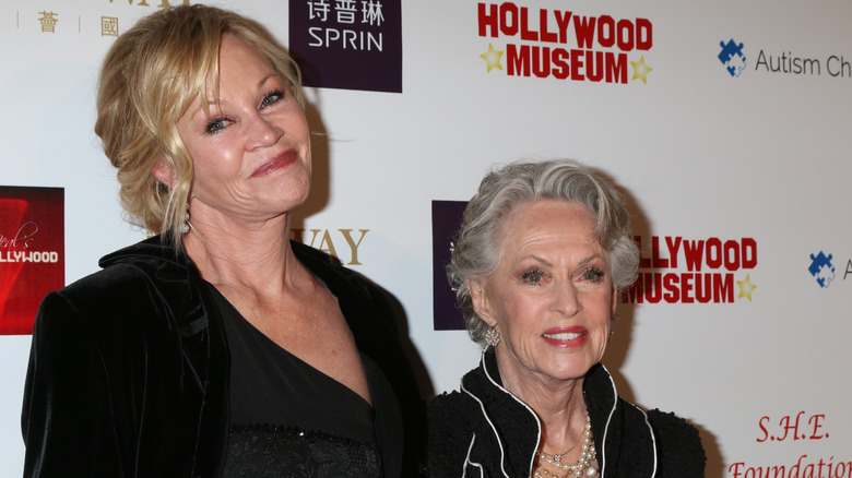 Melanie Griffith and Tippi Hedren at an event in 2017