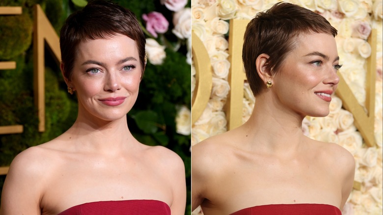 Emma Stone at the 2025 Golden Globe Awards