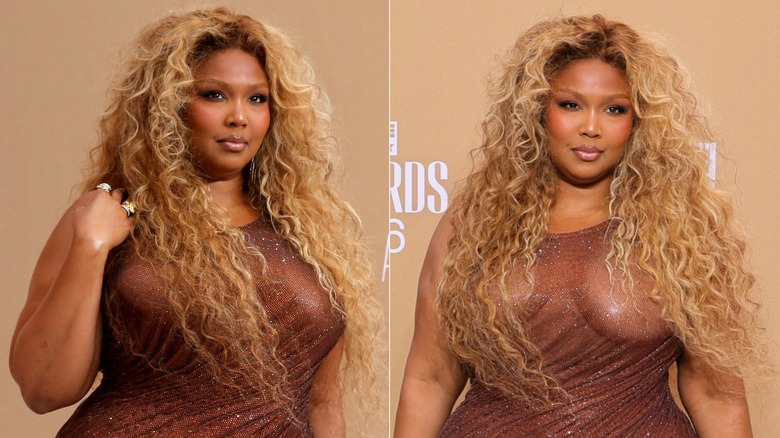 Lizzo with curly blond hair in 2026