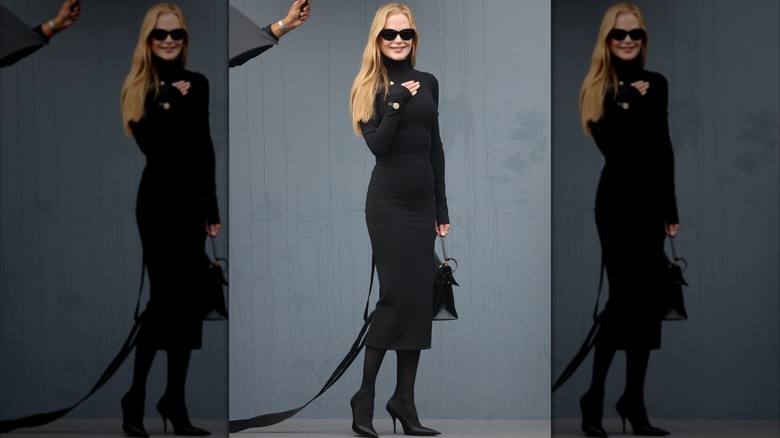 Nicole Kidman in all black in September 2025