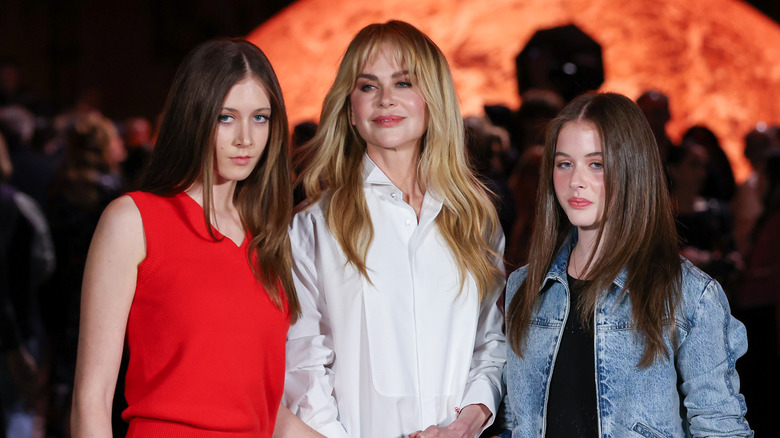 Nicole Kidman with daughters Sunday Rose and Faith Margaret Kidman-Urban in October 2025