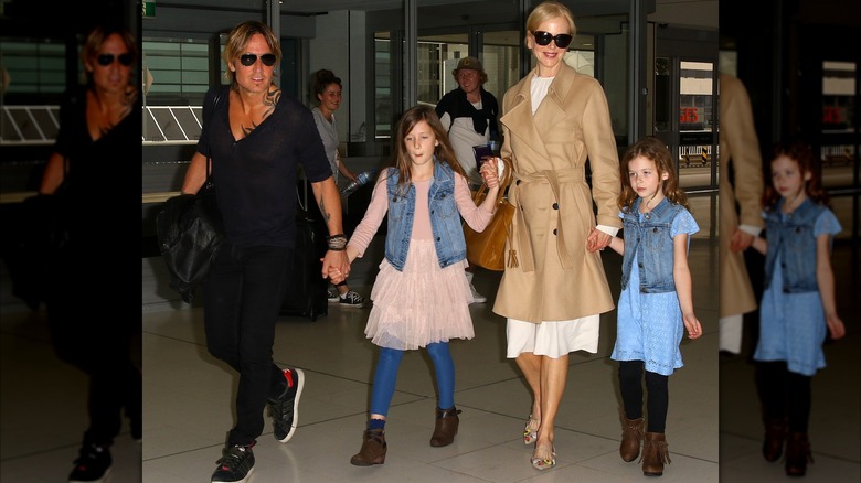 Nicole Kidman with daughters Sunday Rose and Faith Margaret Kidman-Urban in March 2017
