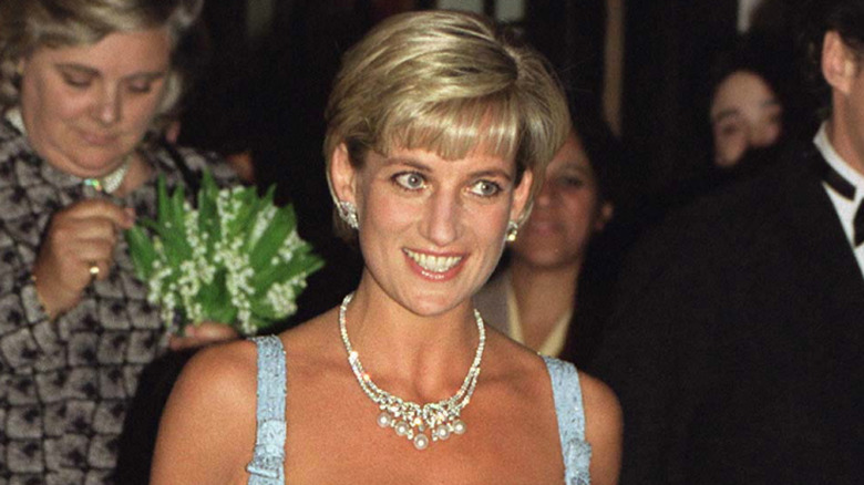 Princess Diana attending a performance of Swan Lake
