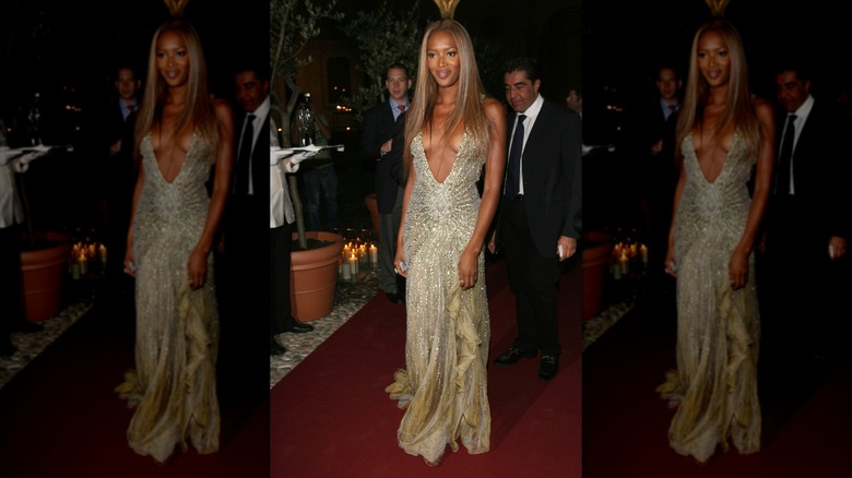 Naomi Campbell in 2005 at the Vogue Italia Party