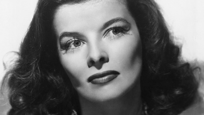 Katharine Hepburn wearing mascara