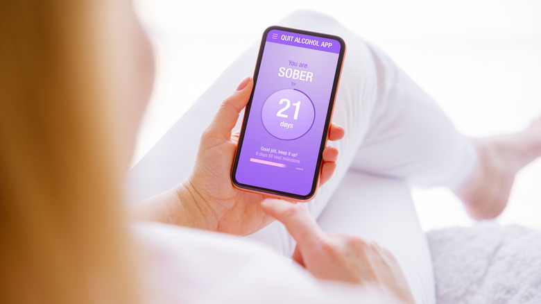 Cell phone with sobriety app