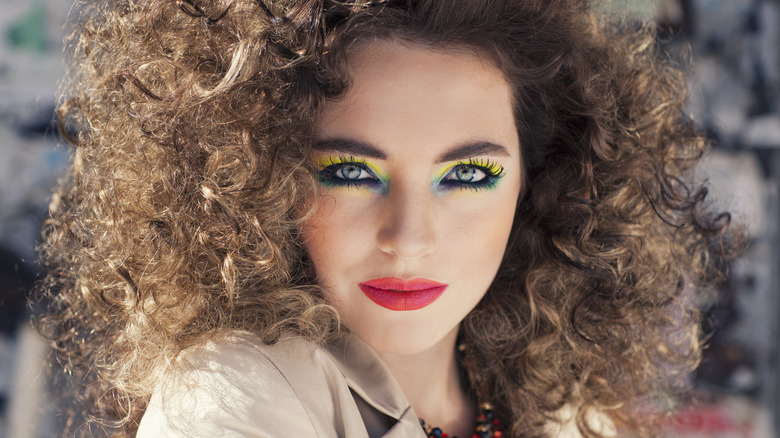 A woman with curly hair