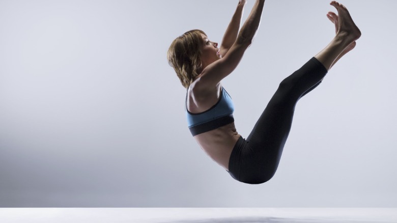 Woman falling down
