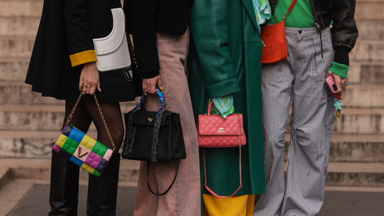 Women sporting handbags