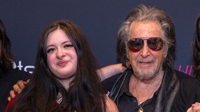 Olivia and Al Pacino pose at a red carpet in 2026