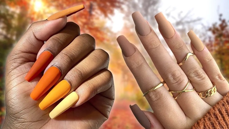 fall theme nail art