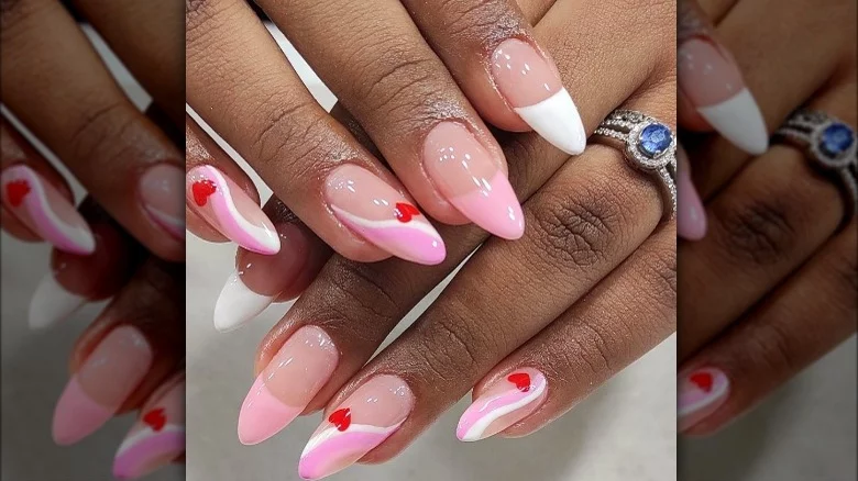 valentine's day swirl nail designs