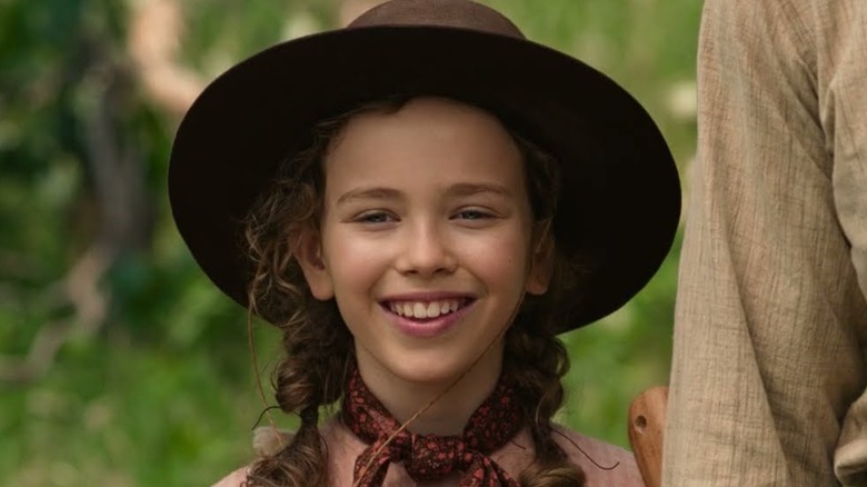 Alice Halsey, who plays Laura Ingalls, on ﻿﻿Little House On The Prairie in 2026, smiling