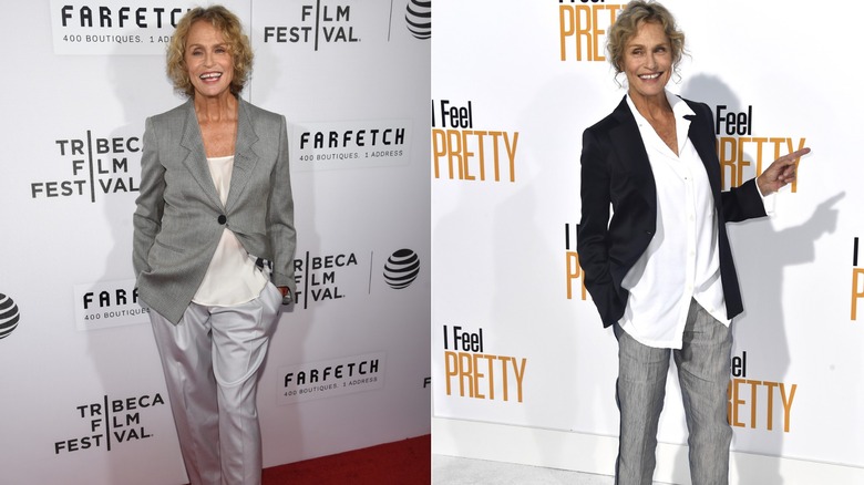 Lauren Hutton in 2016 and 2018