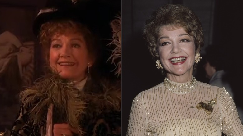 Anne Baxter as Faye in the 1981 East of Eden (L) & Anne Baxter in real life