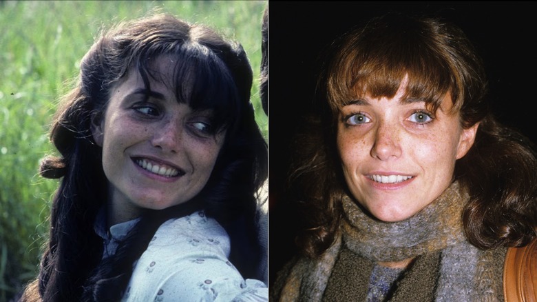 Karen Allen as Abra in the 1981 East of Eden (L) & Karen Allen photographed in real life (R)