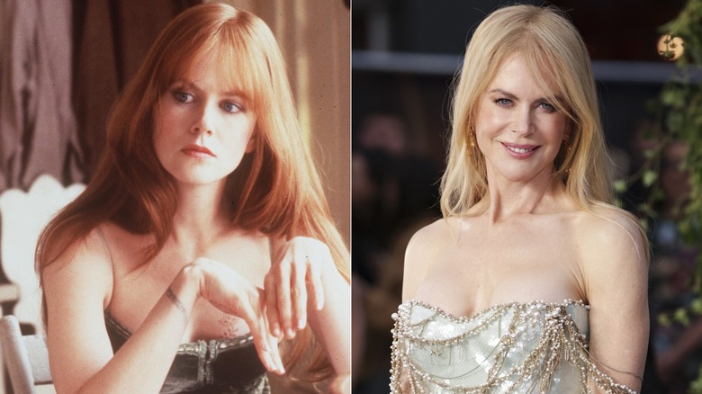 Nicole Kidman in "Practical Magic" 1998 (L) and Nicole Kidman at the Premiere of Practical Magic 2 (R)