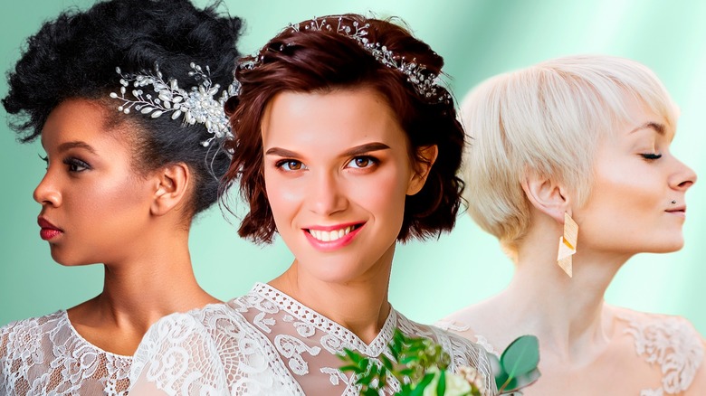Composite brides with short hair 