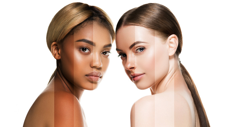 women with different skin tones