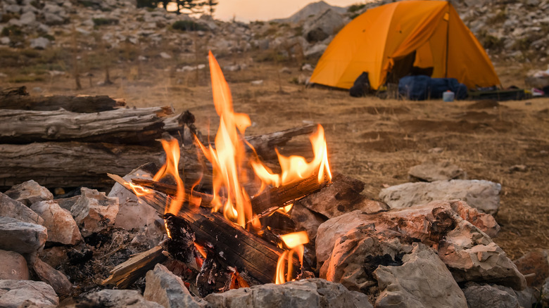 fire on campground