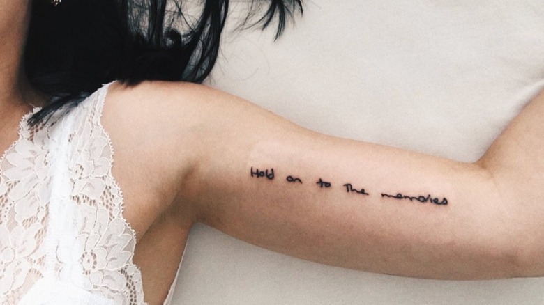 Hold on to the memories tattoo