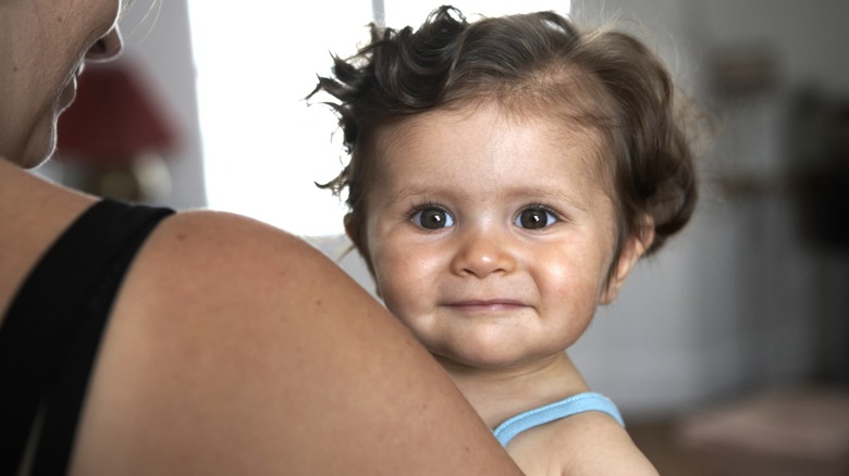 A smiling, happy baby