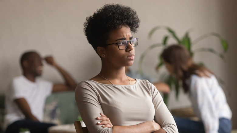 woman dealing with toxic friends