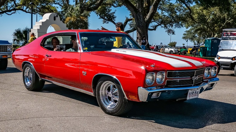 A 1970 Chevrolet Chevelle, the model of car Taylor Swift and Travis Kelce rode in on their first date.
