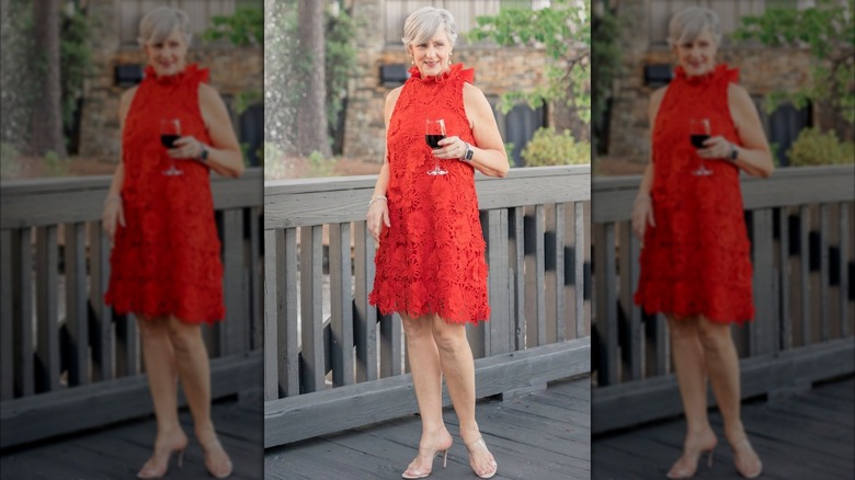 mature woman at a wedding