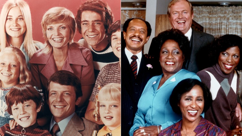 The cast of "The Brady Bunch" and the cast of "The Jeffersons"