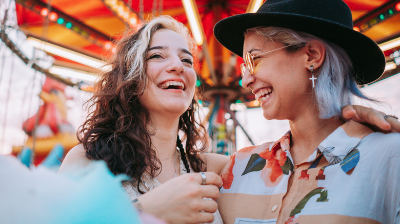 Couple smiling and laughing