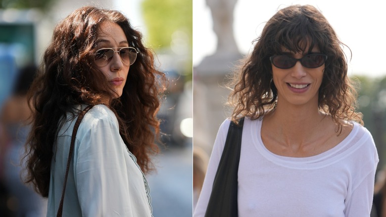 Two women with natural-looking curly hair