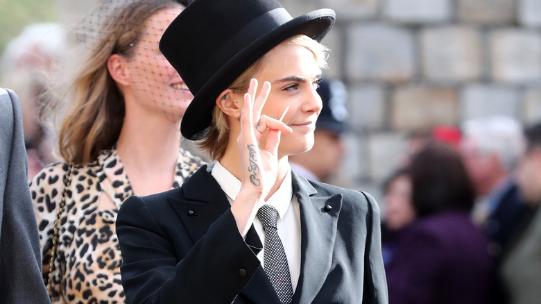 Cara Delevingne at Princess Eugenie's wedding