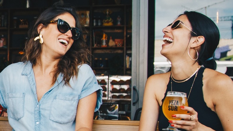 two women hanging out