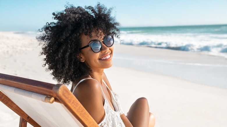 happy woman smiling