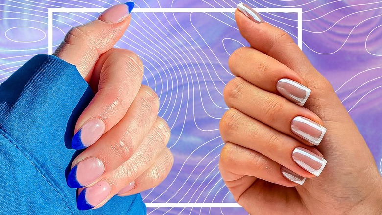 Composite of French manicures