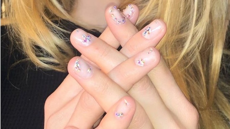 Swarovski crystal manicure