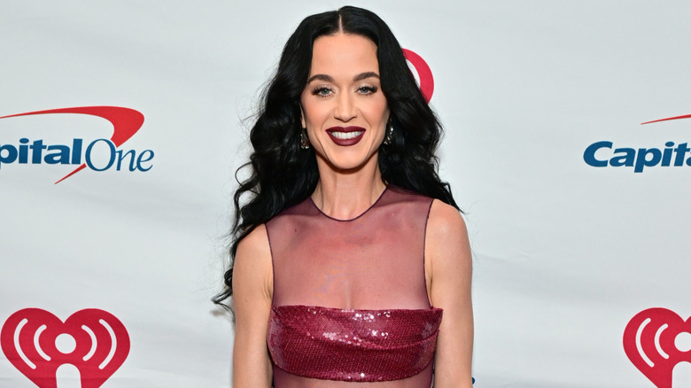 Katy Perry in a red dress