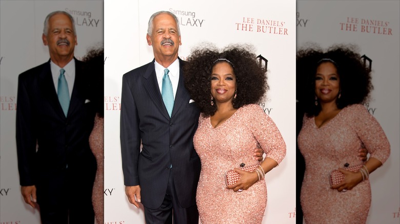 Stedman Graham and Oprah Winfrey at The Butler premiere