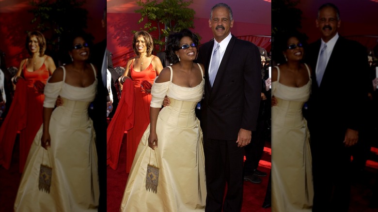 Oprah Winfrey and Stedman Graham at the 2002 Emmys