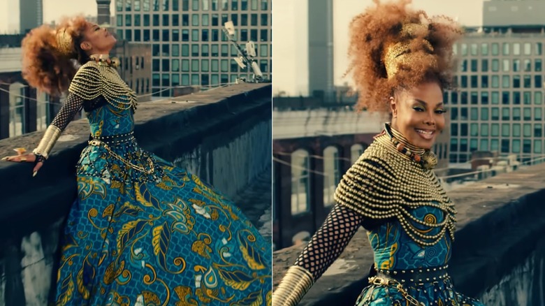 Janet Jackson in the "Made For Now" music video.
