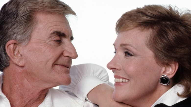 Blake Edwards and Julie Andrews pose in a staged photo