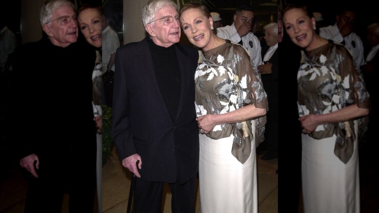 Blake Edwards and Julie Andrews attend an awards gala in Beverly Hills