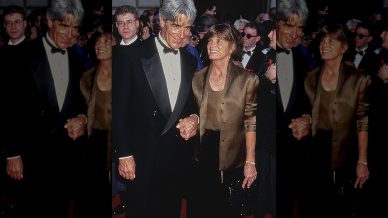 American actors Katharine Ross and Sam Elliott attend the 47th Annual Primetime Emmy Awards at the Pasadena Civic Auditorium in Pasadena, California, 10th September 1995